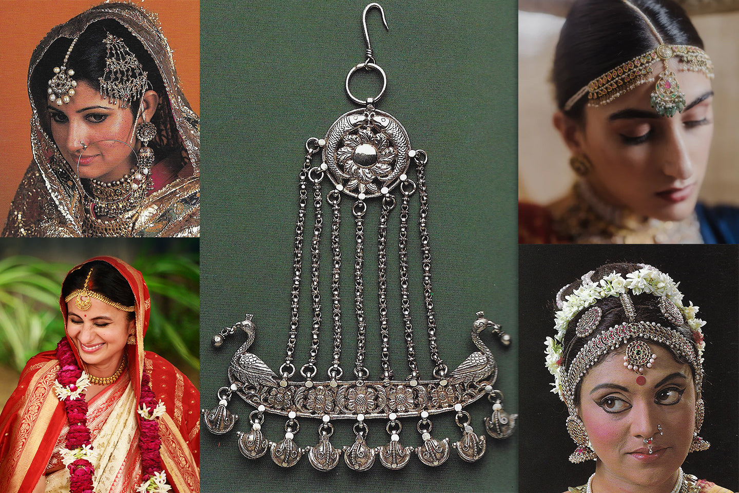 traditional indian hair and head jewelry