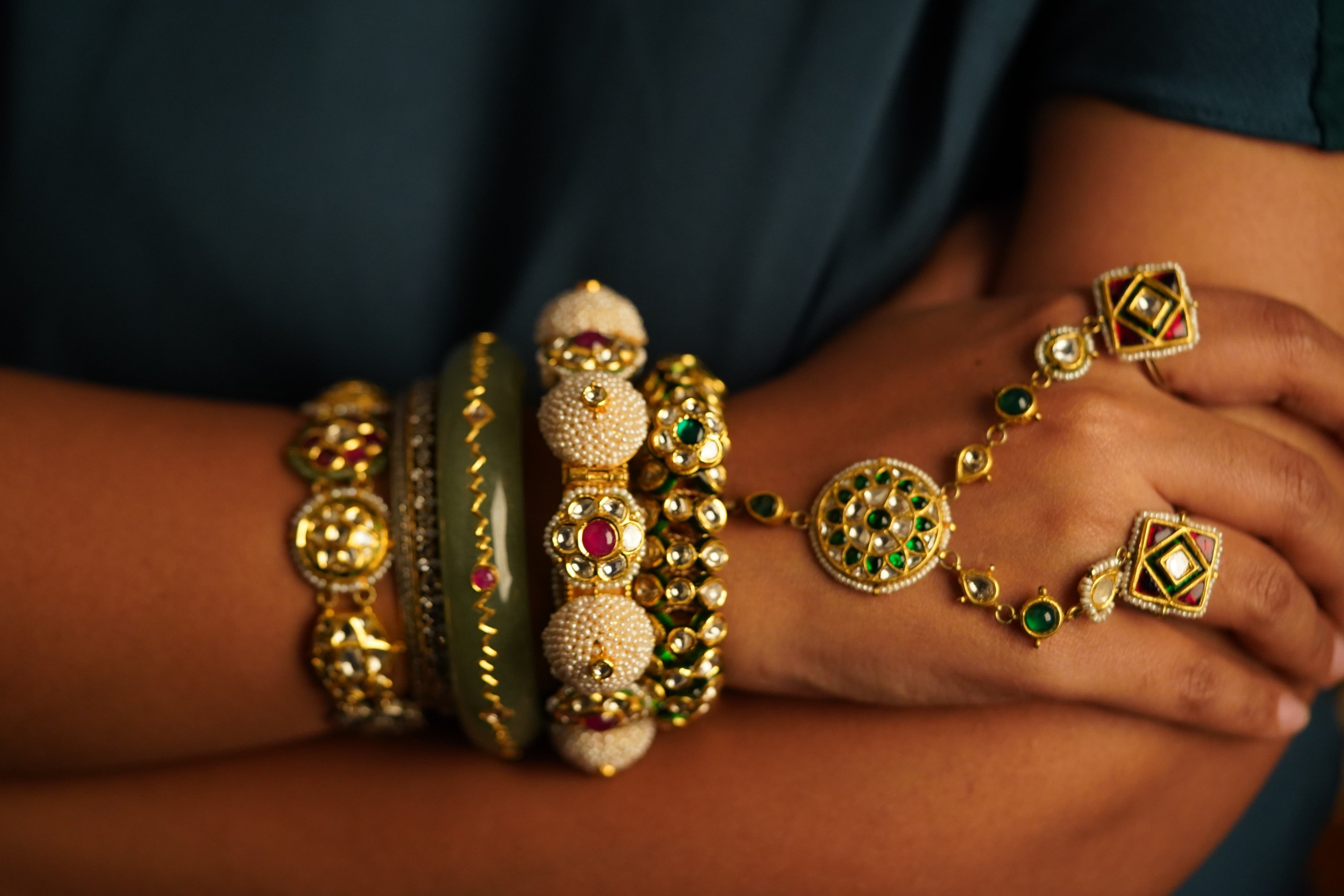 Indian bracelet stacking