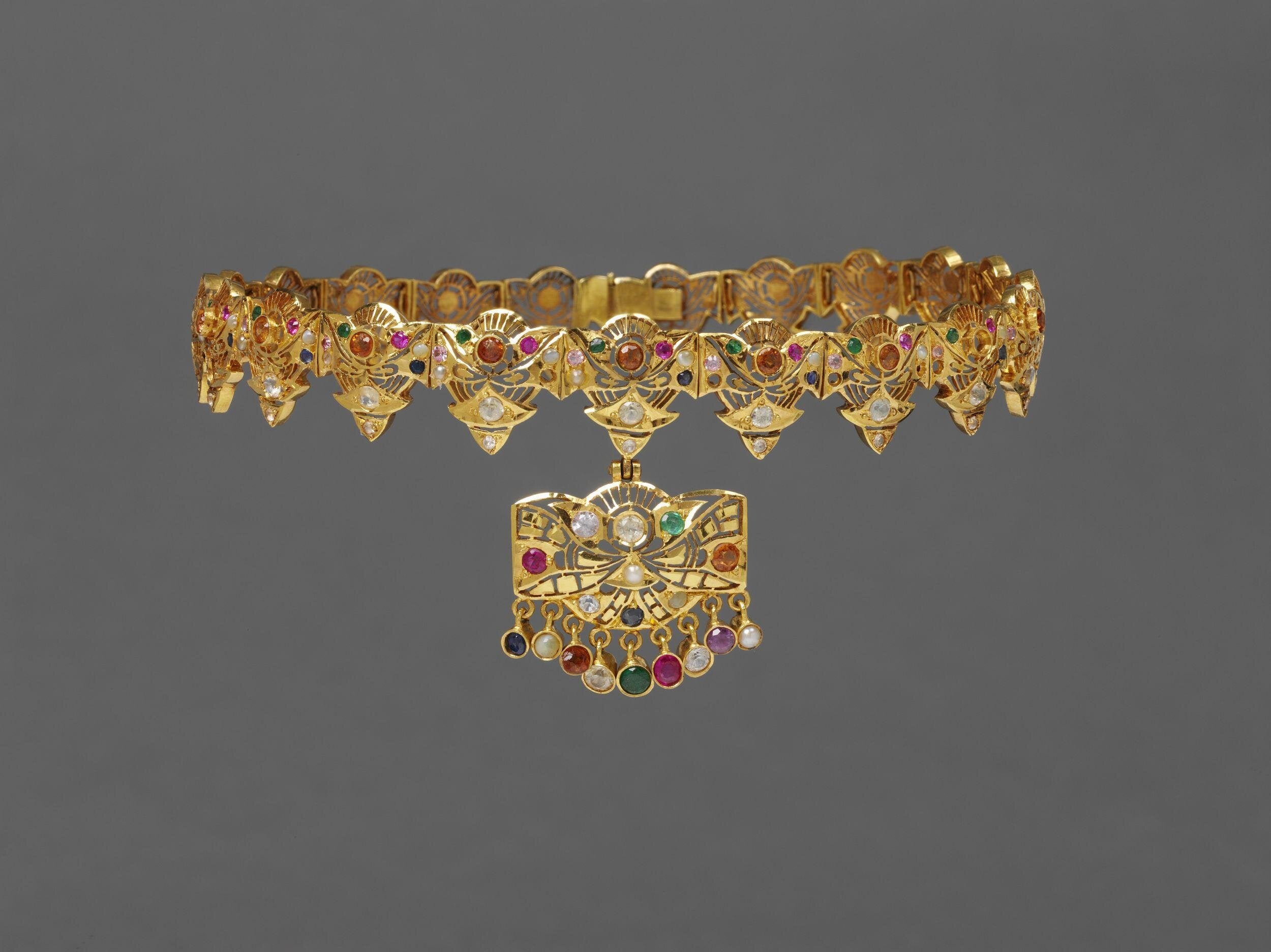 Navaratna choker necklace