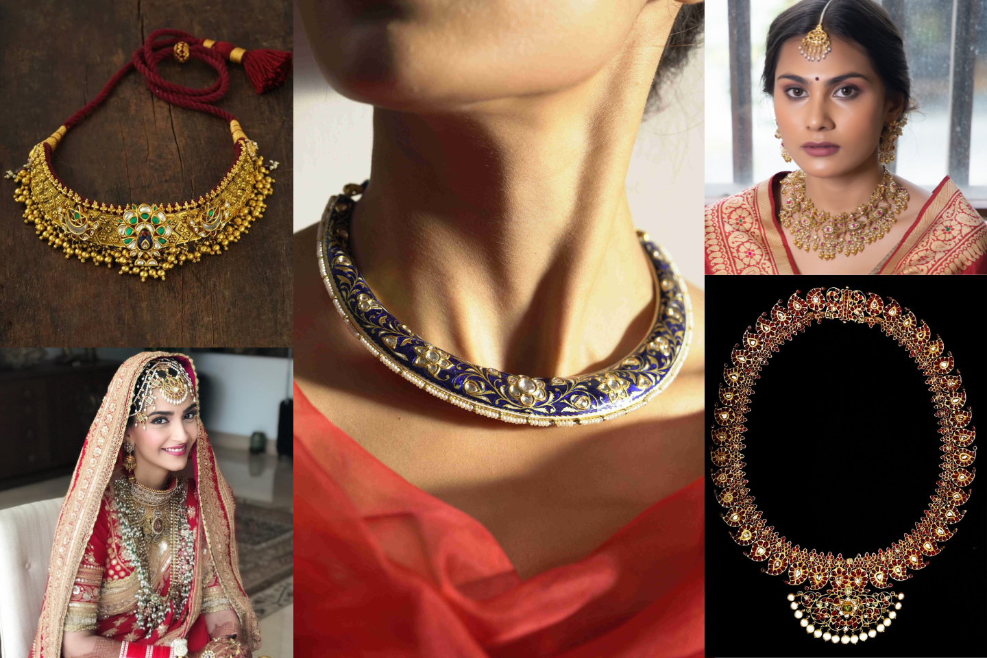 Traditional Indian bridal necklaces