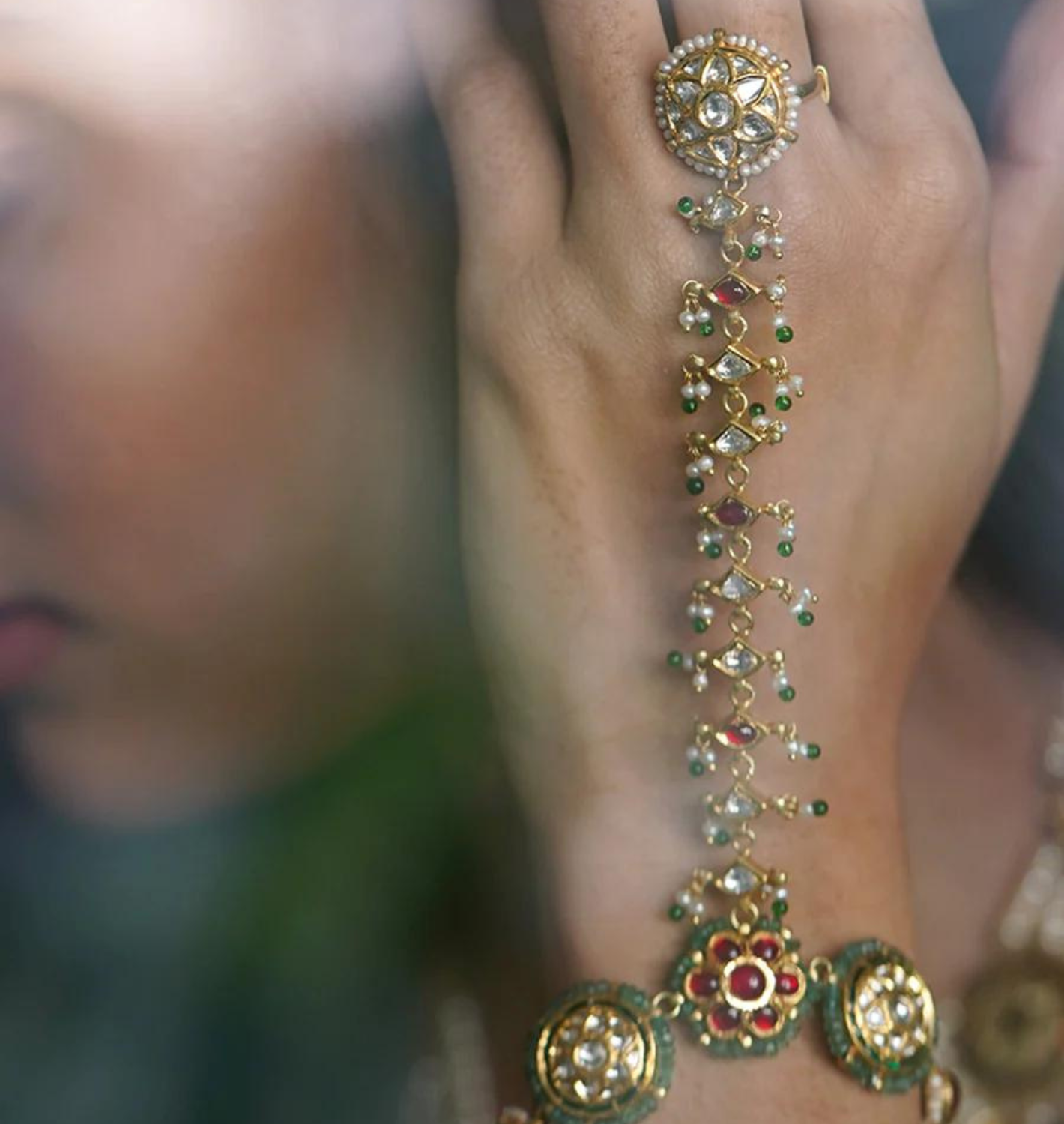hand indian bridal jewelry