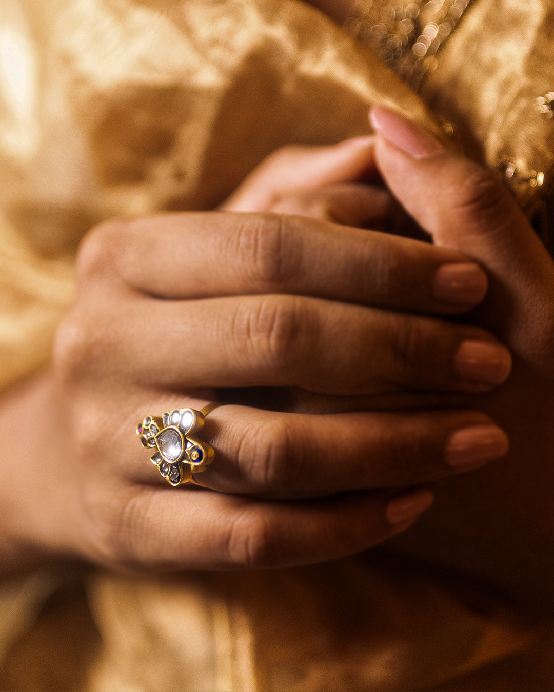 Uncut diamonds/ Polki / Jadau Ring