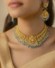 Apara polki bridal necklace with emeralds pearls and kundan set diamonds