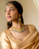 Apara polki bridal necklace with emeralds pearls and kundan set diamonds