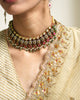 gold and polki necklace for women