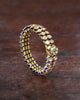 Jui kundan polki bracelet with emerald and blue enamel