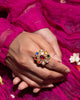 Jadau / Polki / Uncut diamonds / Ruby / Multicolor / Navratna ring