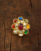 Jadau / Polki / Uncut diamonds / Ruby / Multicolor / Navratna ring