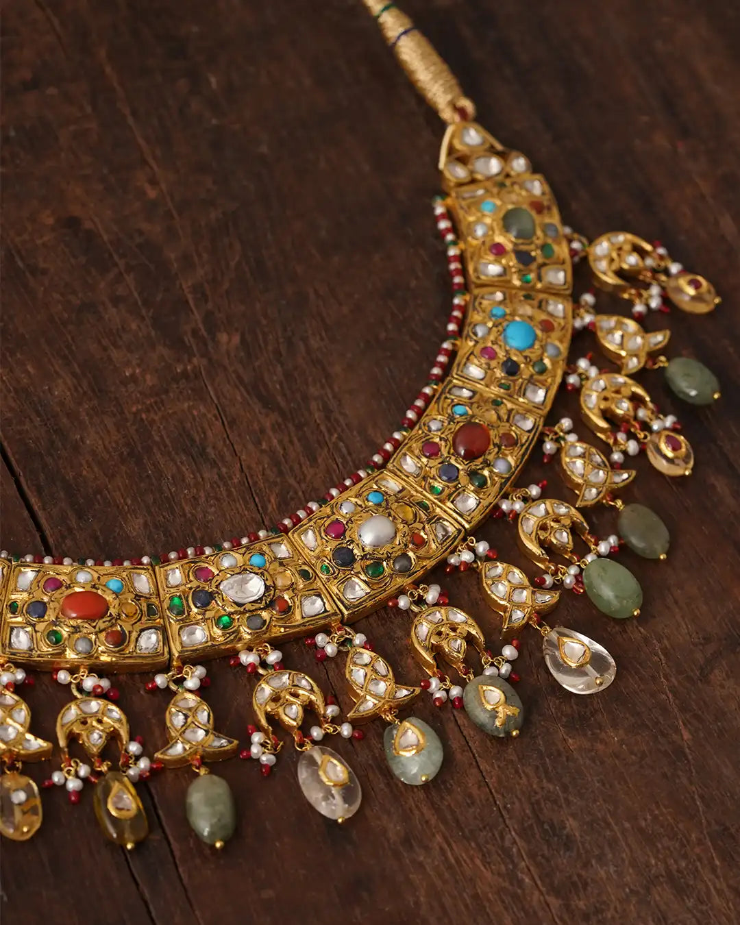 Rajasi Navaratna Gold Indian Necklace for Women – Timeless Indian ...