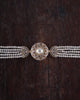 Riviera diamond choker necklace with cultured pearls and rose cut diamonds