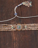 Handcrafted Leeza Choker in Gold with Emerald & Pearls