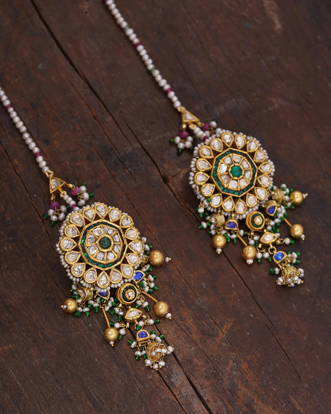 Swan Enamel Earrings- South India Jewels- Online Shop