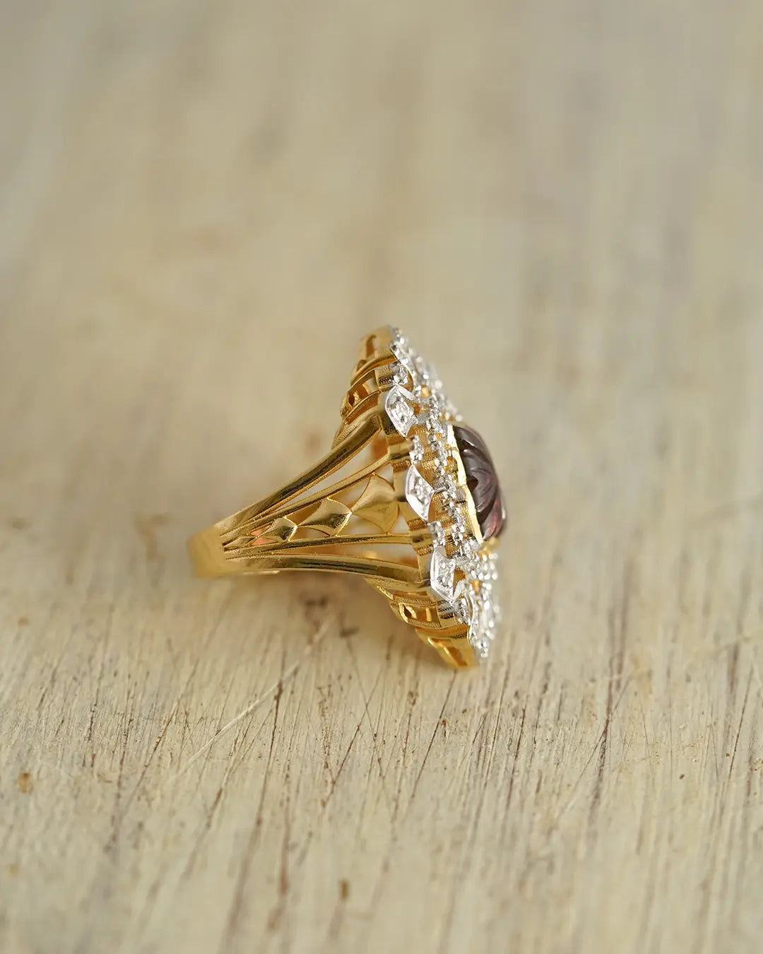 gold and diamond ring