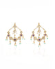 gold and polki earrings