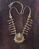 Yug Polki Kundan necklace with chaand motif pearls and red enamel