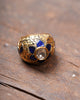 uncut polki jadau diamond blue gold ring