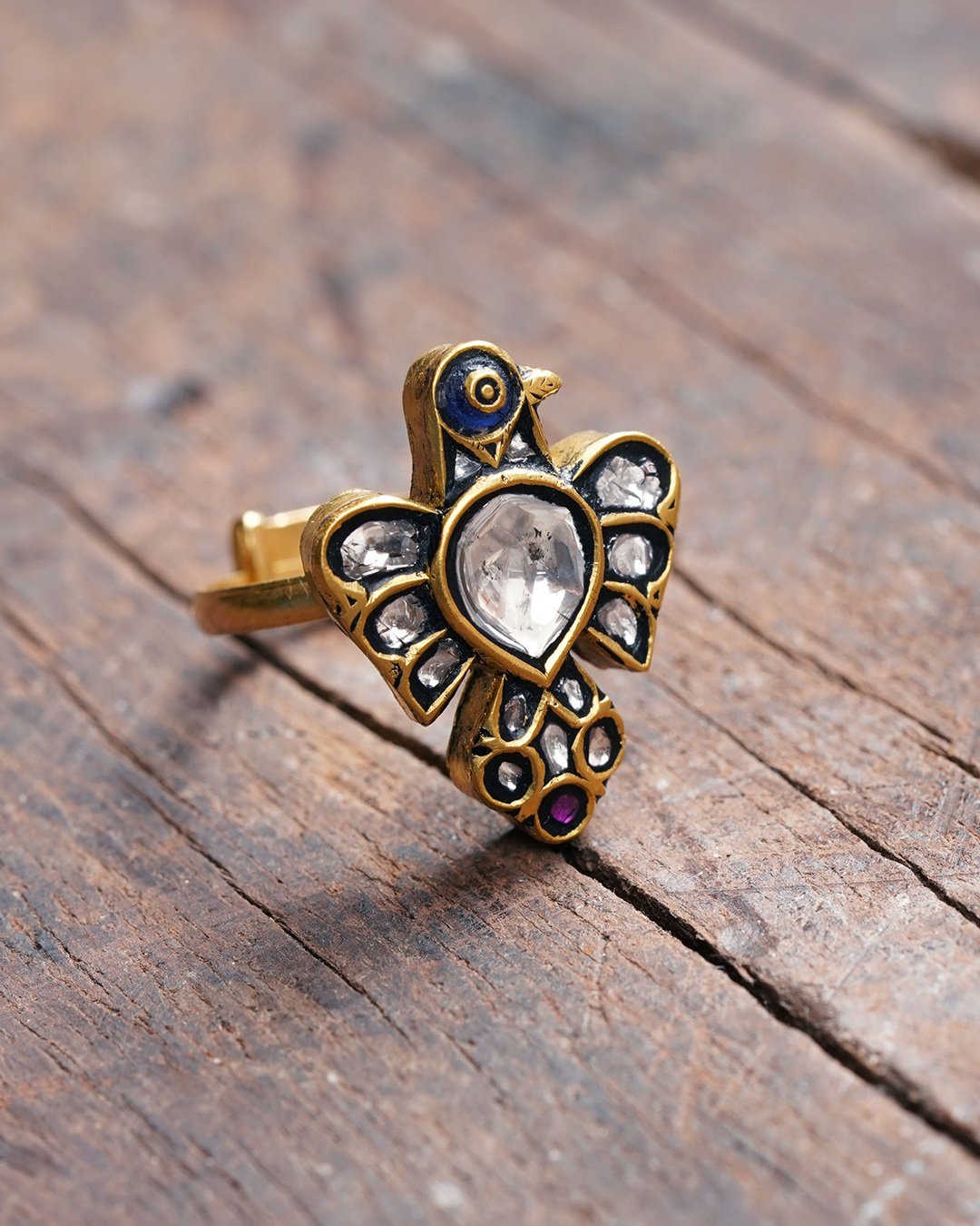 Uncut diamonds/ Polki / Jadau Ring