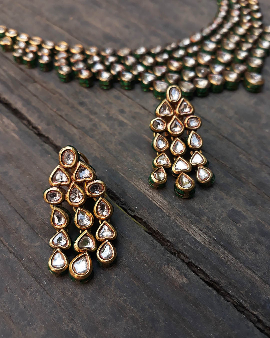 Bela white kundan gold earrings – Timeless Indian Jewelry | Aurus