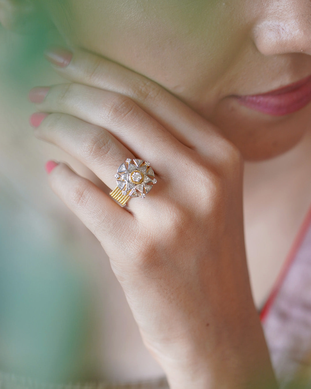 Big Oval Dark Yemeni Aqeeq Silver Ring | Boutique Ottoman Exclusive