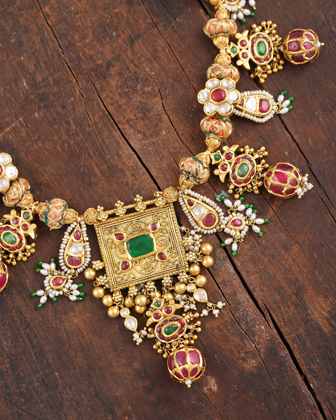 Studio6 Jewels Navratna Embellished Pendant Necklace