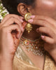 gold jhumka earrings