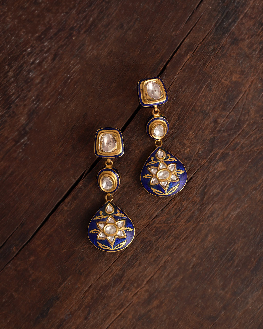 meenakari polki earrings 